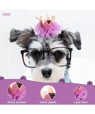 Dog Birthday Hat Cute Crown Pet Cat Dog Hair Clips Headwear Hair Pins Kitten Puppy Headdress for Wedding Birthday Party Photography Decoration (RED) - Buy Online on GoSupps.com