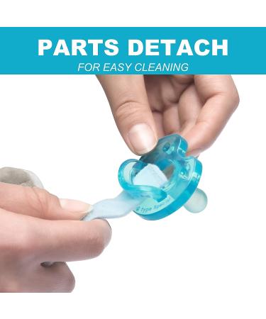 Plush Elephant Pacifier Holder with Detachable Silicone Soothie Pacifier for 0-12 Months - Buy Online on GoSupps.com