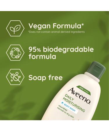 Aveeno Daily Moisturising Body Wash With Soothing Oat Suitable For Sensitive Skin Gently Cleanses and Nourishes Soap-Free Lightly Scented 500ml - Buy Online on GoSupps.com