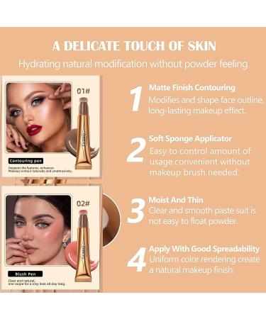 Matte Finish Liquid Contour Stick - Waterproof Dual Color Body and Face Makeup Wand - Buy Online on GoSupps.com