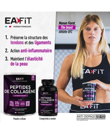 EAFIT | Collagen Peptides | Muscle and Joint Wellness | Marine Collagen | Wisteria | No Sugar No Preservatives or Artificial Flavors | French Brand | Collagen 120 Tablets - Buy Online on GoSupps.com