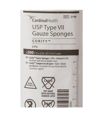 Buy Covidien 2146 Curity Gauze Sponge - Non-Sterile 2x2 8-Ply Pack of 200 | International Shipping Available - Buy Online on GoSupps.com