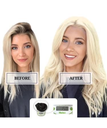 Doores Real Hair Extensions - 50cm 20 Inch Bleach Blonde 150g Remy Clips | Thick Natural Clip-In Extensions #613R - Buy Online on GoSupps.com