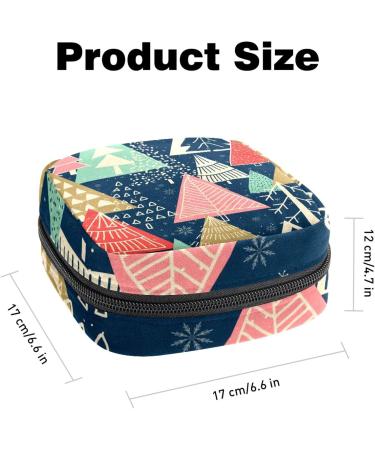 Christmas Tree Sanitary Napkin Storage Bag - Portable Period Kit with Zipper - Period Menstrual Cup Pouch for Women/Girls - Color 8 - Buy Online on GoSupps.com