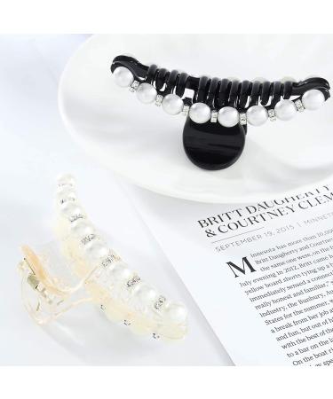 Runmi Pearl & Crystal Hair Clips - Stylish Accessories for Women & Girls (2 Pack) - Buy Online on GoSupps.com
