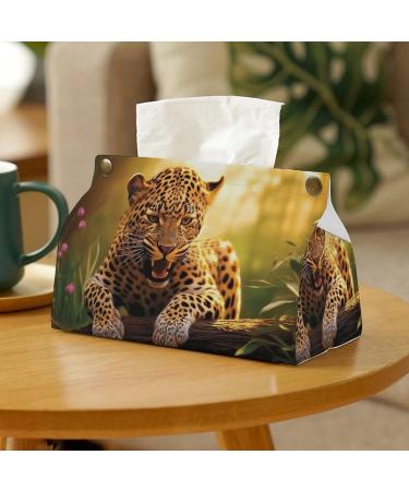 Tissue Box Cover Tissue Box Holder Funny Leopard Print Tissue Holder Travel Tissue Packs Facial Paper Holder Decorative Holder - Buy Online on GoSupps.com