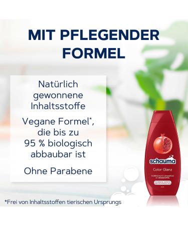  Schauma Schauma Schwarzkopf Color Glanz Colour Protection Shampoo 5 x 400 ml Pack of 5 Colour Glanz Shampoo for Coloured Dyed or Highlighted Hair with Pomegranate Extract - Buy Online on GoSupps.com