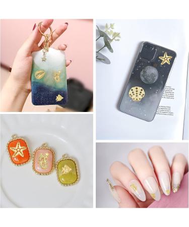 OLYCRAFT 100pcs Seashells Resin Fillers - Ocean Theme Alloy Epoxy Cabochons for Resin Jewelry Making - Buy Online on GoSupps.com