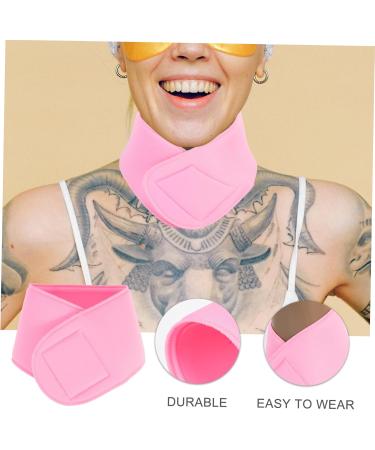 Cervical Fixation Tape - Neck Wrinkle Patches & Gel Pads for Skin Care | Smoothing Neck Strap | Pink 47x9.5cm - Shop Internationally - Buy Online on GoSupps.com