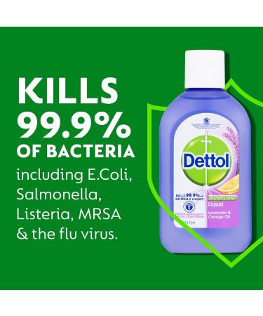 Dettol Disinfectant Liquid Lavender and Orange 500ml - Kills 99.9% of Germs - Buy Online on GoSupps.com