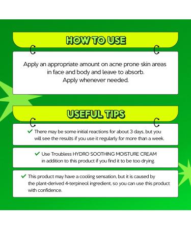 Troubless Clear Gel Cream 0.5Fl Oz - Soothing Acne Treatment with Tea Tree | Korean Skin Care for Clear Skin - Buy Online on GoSupps.com
