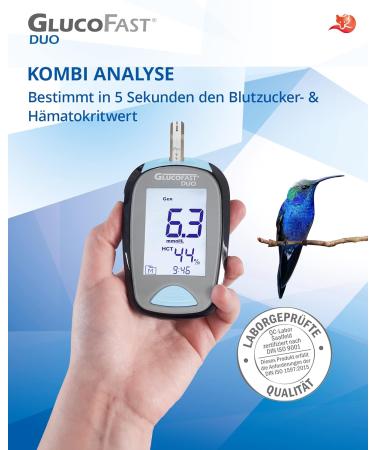 Gluco-fist Duo Blood Sugar Meter Starter Set | 10 Test Strips & Lancets | Accurate Diabetes Monitoring in MMOL/L | International Shipping Available - Buy Online on GoSupps.com