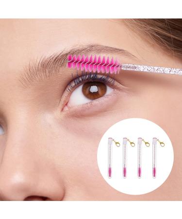 Buy 4-Piece Rosy Eyelash Brushes & Makeup Kits for Women & Girls | 10 cm Eyelash Extensions & Eyebrow Brushes with Key Rings - International Shipping Available - Buy Online on GoSupps.com