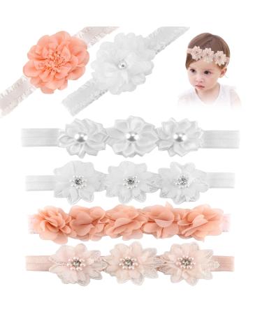 Hair band headband baby girl flower front belt baby with rip -band headdress newborn headband headband baby hair accessories for party wedding baptism family photo 6 pieces - Buy Online on GoSupps.com