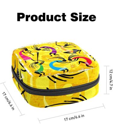 Women's Large Capacity Storage Bag for Menstrual Cups & Makeup - Travel Organizer with African Dancing Figures - Buy Online on GoSupps.com