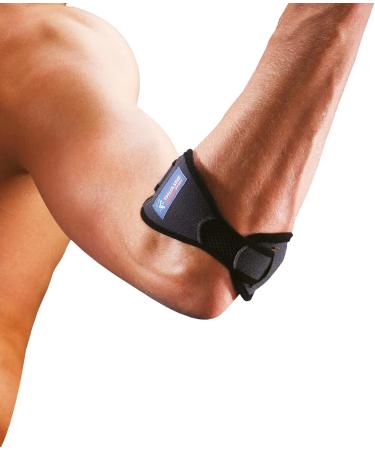 Thuasne Sport Anti-Epicondylitis Bracelet - Tennis & Golfer's Arm Support - Adjustable Silicone Compression - CE Medical Device - Black Size 2 - Buy Online on GoSupps.com