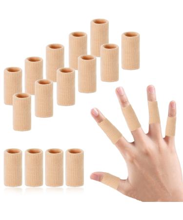 Ednyzakrn 20 pieces of finger protection in the event of injury finger bandage finger bandage stretchy finger cover for trigger finger arthritis swelling basketball finger protection unit size beige 20
