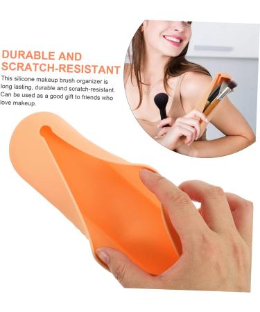 FRCOLOR Silicone Makeup Brush Case & Organizer Travel Makeup Tool Holder Jewelry Pouch 20x5.5x1.8CM Khaki - Buy Online on GoSupps.com