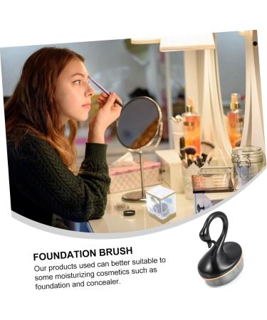 Ipetboom Makeup Brush Cosmetic Brush Loose Brush Foundation Brush Face Powder Brush Loose Powder Brush Highlighter Makeup Foundation Cream Brush Liquid Concealer Brush Plastic 9X6.5X4.5CM Black - Buy Online on GoSupps.com
