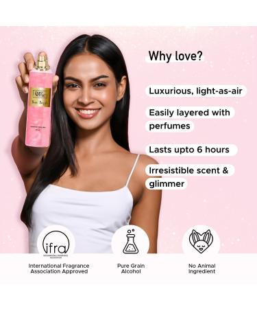 P../ureSense Diva Dazzle Pink Shimmer Body Mist Spray for Women | Long Lasting Luxury Refreshing Fragrance | Travel Friendly | 150ml - Buy Online on GoSupps.com