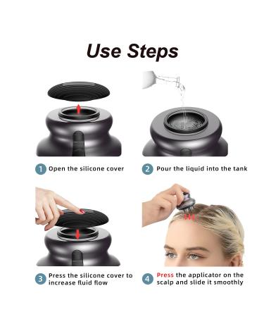 Scalp Applicator Comb - Hair Oil & Medicine Application, Essential Oil Treatment, Massager Brush for Hair Growth - Black - Buy Online on GoSupps.com