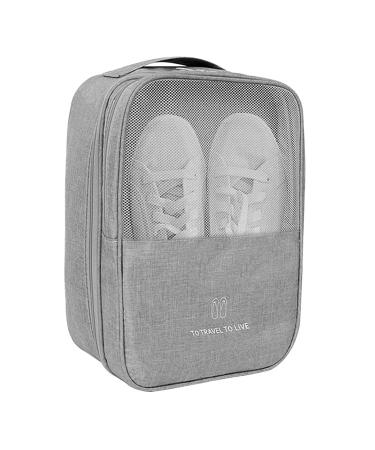 CINLITEK Shoe Bag,Travel Shoe Bag Waterproof Portable Organizer Storage Shoe Pouch Holds 3 Pair of Shoes(Grey)
