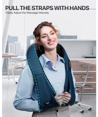 AllJOy Shiatsu Neck and Back Massage Device with Heat - Electric Shoulder & Foot Massager for Home & Office | Perfect Gift for Men & Women - Buy Online on GoSupps.com