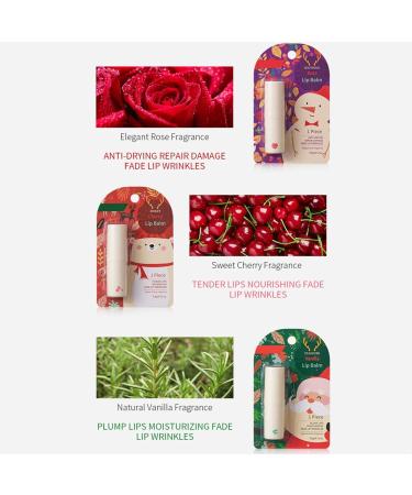 Nourishing Lip Balm Trio - 3 Pack Scented Balms for Dry Lips Christmas Gifts for Women & Men Holiday Set Multicolor One Size One Size Multicolor - Buy Online on GoSupps.com