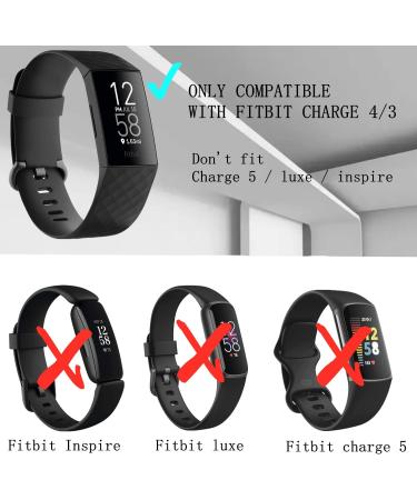 Hopply Compatible with Fitbit Charge 3 / Charge 4 Bands for Women Replacement Metal Charge 3 hr Strap Band with Bling Rhinestone Bangle for Fitbit Charge 4 Special Edition (Champagne Gold) - Buy Online on GoSupps.com