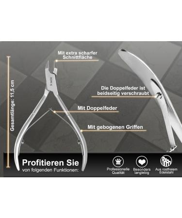 PROFICATION NAGELHRAUTION INTO-TANGE INOX Nail Shaver Cutter - Rustproof Stainless Steel 10mm Fine Cut for Precise Nail Skin Removal | International Shipping Available - Buy Online on GoSupps.com