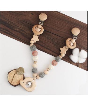 Bogoro Pink Wooden Baby Stroller Chain Toys | Perfect Gifts for Newborns & Toddlers - Buy Online on GoSupps.com
