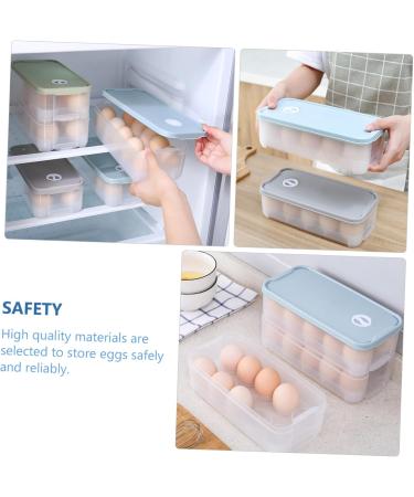 RORPOIR 1pc Box Egg Storage Box Storage Bins Refrigerator Eggs Storage Trays Egg Tray Blush Grid re-usable Blue 24x11.5cm - Buy Online on GoSupps.com