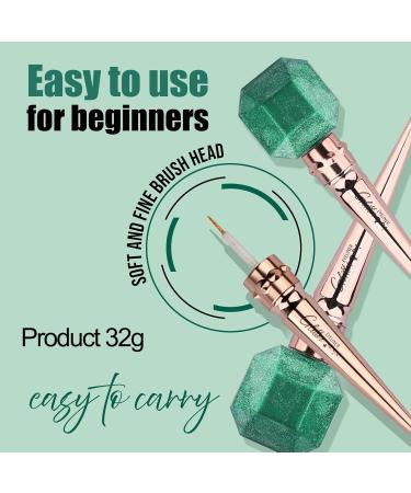  FADVAN FADVAN No.6 Glitter Metallic Eyeliner Green Long-Lasting Metallic Glitter Eyeliner Extremely Fine Can Be Used As Liquid Eyeshadow (Green) - Buy Online on GoSupps.com