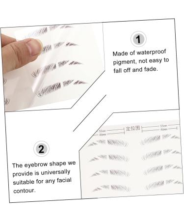 FOMIYES 12 pcs Like Long False D Hair Fake Natural Makeup Sticker Tool Eyebrows Eyebrow Lasting Stickers - Buy Online on GoSupps.com