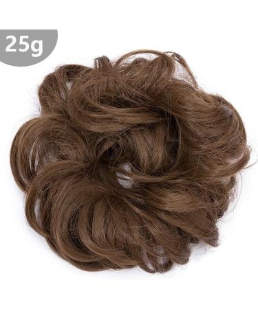 Scrunchy Hair Bun Updo Ponytail Curly Messy Donut Chignon - Ash Brown 25g - Buy Online on GoSupps.com