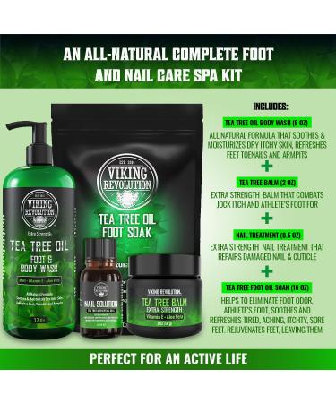 Tea Tree Foot Soak Kit - Extra Strength Treatment for Foot Fungus, Athlete's Foot, and Dry Cracked Feet - Buy Online on GoSupps.com