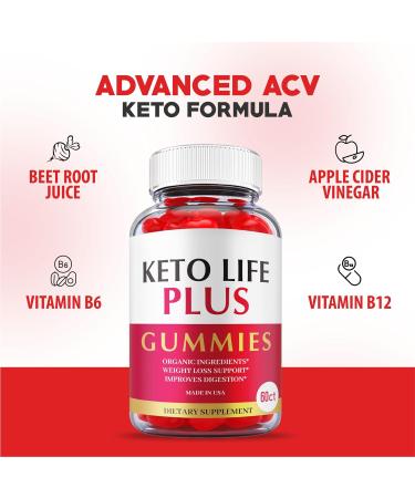 Keto Life Plus Gummies - Official Vegan Formula with ACV for Weight Loss - 60 Gummies - Buy Online on GoSupps.com