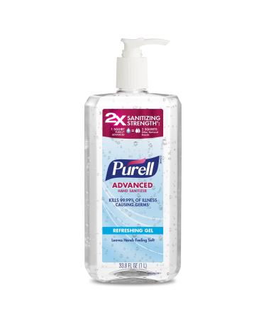 Purell Advanced Hand Sanitizer Refreshing Gel  Clean Scent  1 Liter Pump Bottle (Pack of 1) - 3080-04-CMR