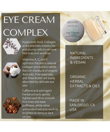 RD Alchemy Natural & Organic Eye Cream Complex - Best for Dark Circles, Wrinkles & Eye Bags. Anti-Aging Retinol & Peptides for Brighter, Smoother Skin. Suitable for All Skin Types - Buy Online on GoSupps.com