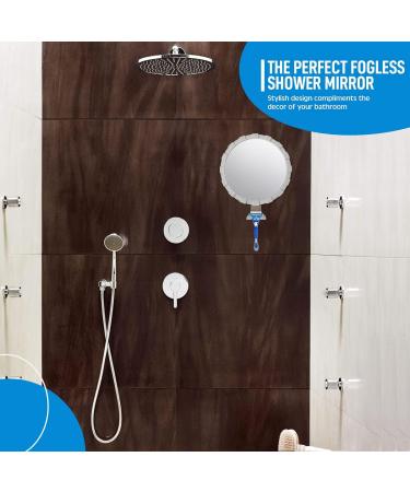 Jayour Heavy-Duty Fogless Shower Mirror | Anti-Fog Shaving Mirror with Razor Holder and Extra Solution - Buy Online on GoSupps.com