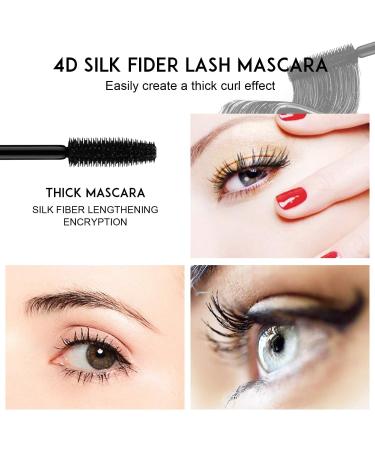 3Pcs 4D Silk Fiber Black Mascara Longer & Thicker Lashes Waterproof Clump-Free Long Lasting Smudge-Proof Hypoallergenic Luxurious Eyelashes All Day - Buy Online on GoSupps.com