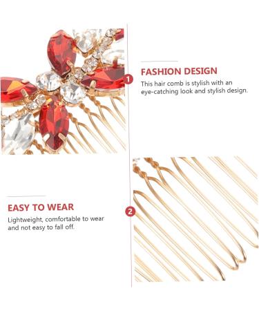 SOESFOUFU hair women's Hair piece tiara Metal Miss hair accessories girl With diamond romantic hair comb clip rhinestone clips for hair rhinestones hairpin comb bride - Buy Online on GoSupps.com