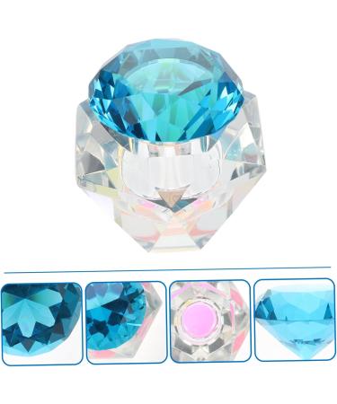 Beavorty 1Pc nail art crystal cup diamond dappen dish liquid powder dappen dish Crystal Dappen Dish Dappen Dish Bowl glass containers with lids glass tumbler Acrylic cover White crystal 5.5x5.5cm Blue - Buy Online on GoSupps.com