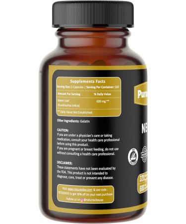 Puranicals Alfalfa 320 Capsules & Neem 320 Capsules Herbal Supplement Combo Pack | Easy Daily Use | Non-GMO Ingredients No Artificial Colors | Capsules Combo Pack - Buy Online on GoSupps.com