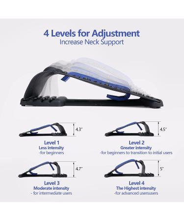 Heated Neck Stretcher for Pain Relief | Graphene Heating Pad, Magnetic Therapy | Adjustable 4 Height Levels, 3 Temperature | Upper Back & Neck Relaxer - Buy Online on GoSupps.com