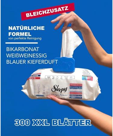 Clearfee Set: Original Sleepy Wet Wipes & Surface Cleaning Towels | 100 XXL Disposable Cleaning Towels | Large & Strong (6-Piece Mix Set) - Ideal for International Shipping - Buy Online on GoSupps.com