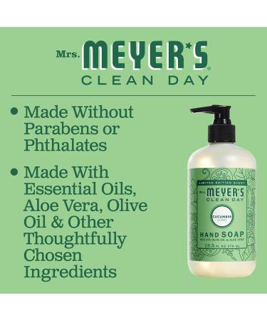 Mrs. Meyer's Clean Day Liquid Hand Soap - Cruelty-Free Biodegradable Cucumber Scent 12.5 oz - International Shipping Available - Buy Online on GoSupps.com