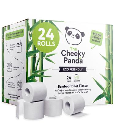 The Cheeky Panda bamboo toilet paper 3-layer large packing |24 rolls x 200 sheets |Klopapier plastic -free packed |ECO WC Papier 4800 sheet (1 -pack) Large pack - Buy Online on GoSupps.com