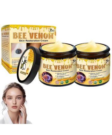 Bee Venom Skin Restoration Cream Natural Bee Venom Comprehensive Cream Effectively Firms skin and Reduces Imperfections Anti-Wrinkle Moisturizing for All skin Typess (2PCS)