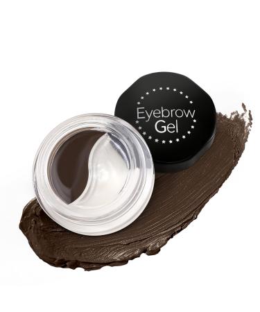 Apooliy Waterproof Eyebrow Gel Brow Pomade Set 2 in 1 Long-Lasting Eyebrow Wax Filling & Shaping Tinted Brow Creates Natural Brows Dark Brown #03
